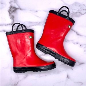 Kids Oakiwear Red Rain Boots Size 13